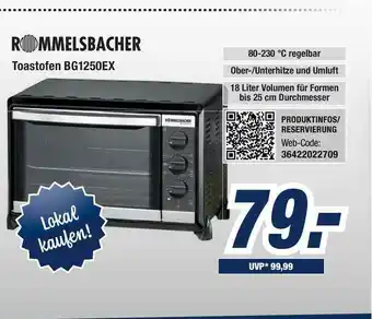 Expert Bening Rommelsbacher Toastofen Bg1250ex Angebot