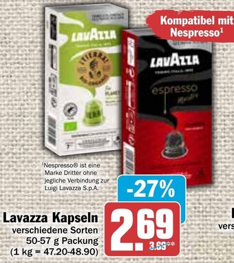 Hit Lavazza Kapseln 50-57 g Packung Angebot