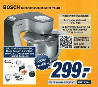 Expert Bening Bosch Küchenmaschine Mum 5934d Angebot