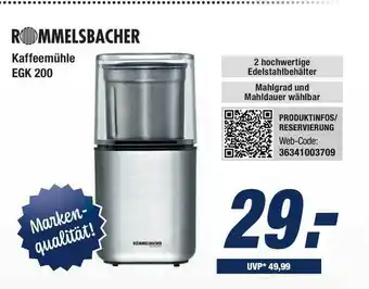 Expert Bening Rommelsbacher Kaffeemühle Egk 200 Angebot