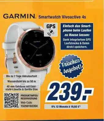 Expert Bening Garmin Smartwatch Vivoactive 4s Angebot