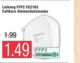 Marktkauf leikang FFP2 CE2163 Faltbare Atemschutzmaske Angebot