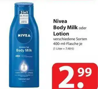 Famila Nord West Nivea Body Milk Oder Lotion Angebot