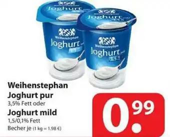 Famila Nord West Weihenstephan Joghurt Pur Oder Mild Angebot