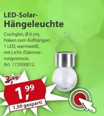 Sonderpreis Baumarkt LED Solar Hängeleuchte Angebot