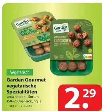 Famila Nord West Garden Gourmet Vegetarische Spezialitäten Angebot