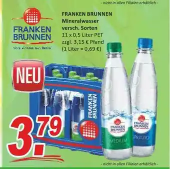 Getränke Fleischmann Franken Brunnen Mineralwasser Angebot