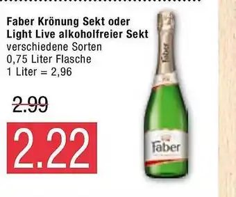 Marktkauf Faber krönung Sekt oder Light Live Alkoholfreier Sekt Angebot