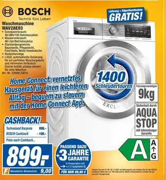 expert Techno Land Bosch Waschmaschine WAV28E93 Angebot