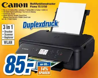 expert Techno Land Canon Multifunktionsdrucker Pixma TS 5150 Angebot