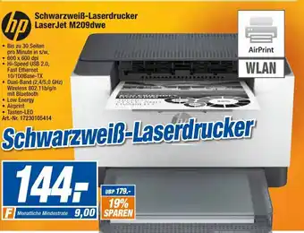 expert Techno Land hp Schwarzweiß Laserdrucker Laser Jet M209dwe Angebot