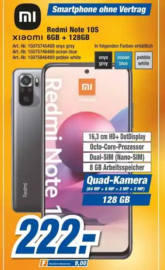 expert Techno Land Xiaomi Redmi Note 10S 6GB+128GB Angebot