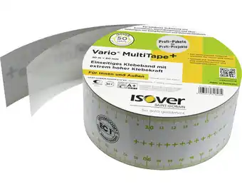 Hornbach Isover klebeband vario multitape+ mit einseitigen streifen für innen und aussen 30 m x 60 mm, pack = 2 rollen Angebot