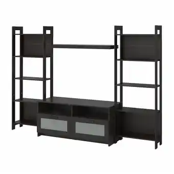 IKEA Laiva / brimnes tv-möbel, kombination, schwarzbraun, 244x41x165 cm Angebot