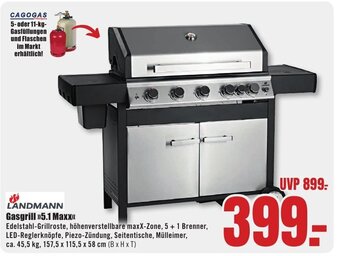 B1 Discount Baumarkt LANDMANN Gasgrill 5.1 Maxx Angebot