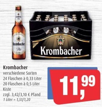 Markant Krombacher verschiedene Sorten 24*330/20*500ml Angebot