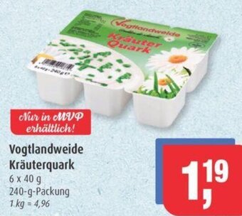 Markant Vogtlandweide Kräuterquark 6 x 40 g 240-g-Packung Angebot