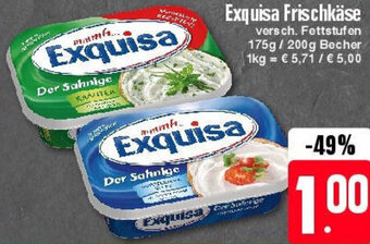 Edeka Exquisa Frischkäse 175g/200g Becher Angebot