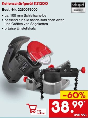 Netto Marken-Discount scheppach Kettenschärfgerät KS1200 Angebot