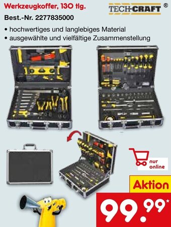 Netto Marken-Discount TECH-CRAFT Werkzeugkoffer, 130 tlg. Angebot