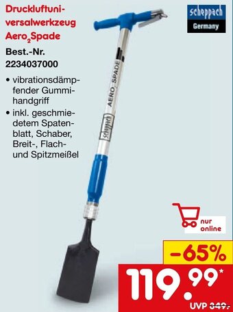 Netto Marken-Discount scheppach Druckluftuniversalwerkzeug Aero Spade Angebot