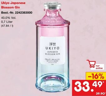 Netto Marken-Discount Ukiyo Japanese Blossom Gin 0,7 Liter Angebot