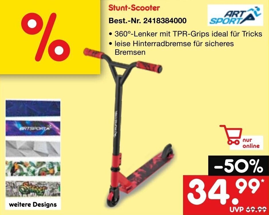 ART SPORT StuntScooter Angebot bei Netto MarkenDiscount