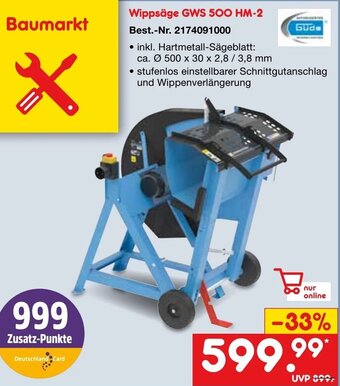 Netto Marken-Discount Güde Wippsäge GWS 500 HM-2 Angebot