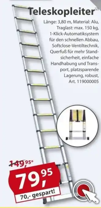 Sonderpreis Baumarkt Teleskopleiter Angebot