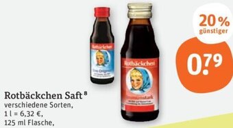 tegut Rotbäckchen Saft 125 ml Flasche Angebot