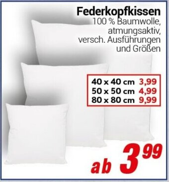 CENTERSHOP Federkopfkissen Angebot