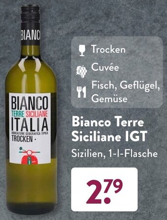 Aldi Süd Bianco Terre Siciliane IGT 1 L Flasche Angebot