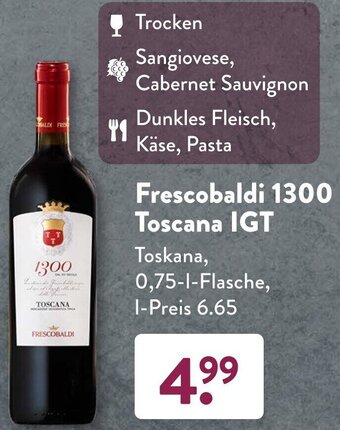 Aldi Süd Frescobaldi 1300 Toscana IGT 0,75 L Flasche Angebot
