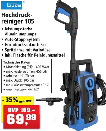 Thomas Philipps Güde Hochdruckreiniger 105 Angebot