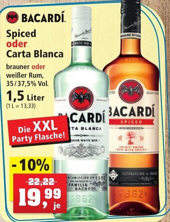 Thomas Philipps BACARDÍ Spiced oder Carta Blanca 1,5 Liter Angebot