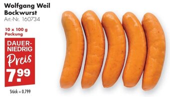 Handelshof Wolfgang Weil Bockwurst 10 x 100 g Packung Angebot