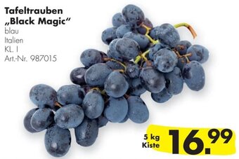 Handelshof Tafeltrauben Black Magic 5 kg Kiste Angebot