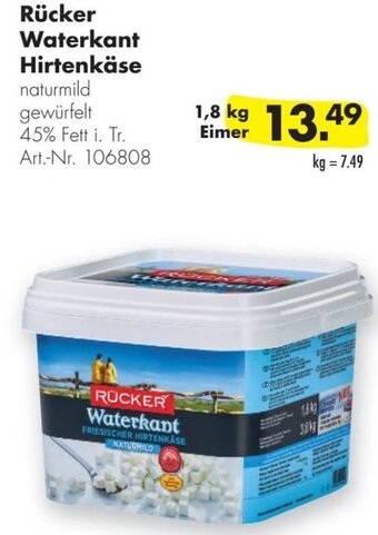 Handelshof Rücker Waterkant Hirtenkäse 1,8 kg Eimer Angebot