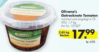 Handelshof Olivano's Getrocknete Tomaten 2,85 kg Becher Angebot