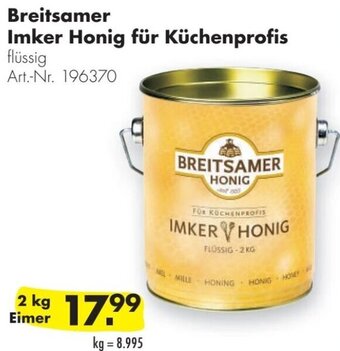 Handelshof Breitsamer Imker Honig für Küchenprofis 2 kg Eimer Angebot
