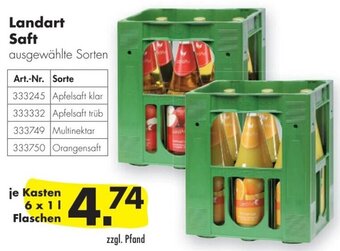 Handelshof Landart Saft Kasten 6 x 1 L Flaschen Angebot