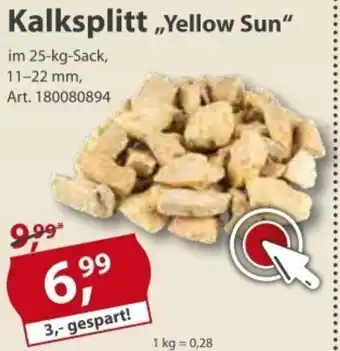 Sonderpreis Baumarkt Kalksplitt ,,Yellow Sun" 25kg Angebot