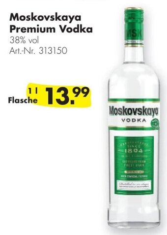 Handelshof Moskovskaya Premium Vodka 1 L Flasche Angebot