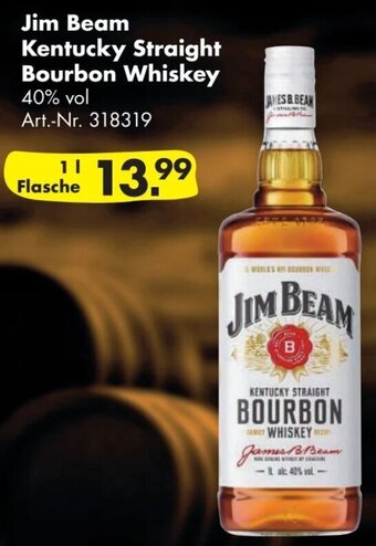 Handelshof Jim Beam Kentucky Straight Bourbon Whiskey 1 L Flasche Angebot