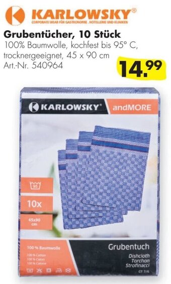 Handelshof KARLOWSKY Grubentücher, 10 Stück Angebot