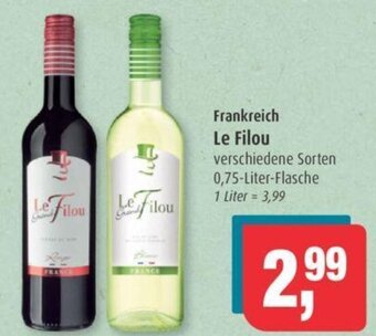 Markant Le Filou verschiedene Sorten 0,75-Liter-Flasche Angebot