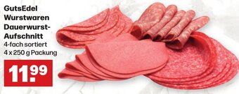 Handelshof GutsEdel Wurstwaren Dauerwurst Aufschnitt 4 x 250 g Packung Angebot