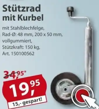 Sonderpreis Baumarkt Stützrad mit Kurbel Angebot