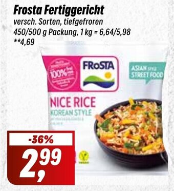 Simmel Frosta Fertiggericht versch. Sorten, tiefgefroren 450/500 g Angebot