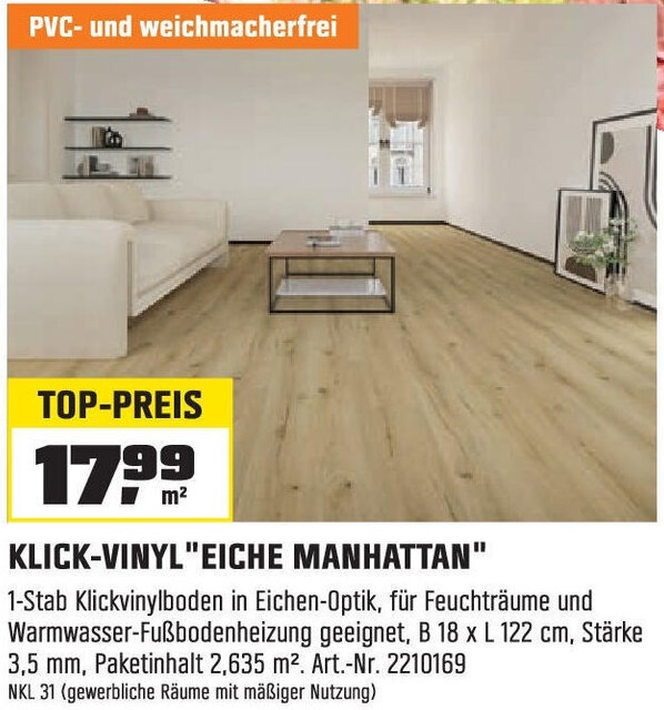 KLICKVINYL"EICHE MANHATTAN" Angebot bei OBI
